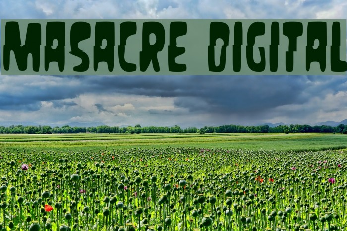 Masacre Digital Font examples