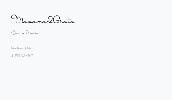 Masana-2Grata Business Card