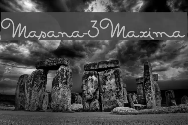Masana-3Maxima Font examples