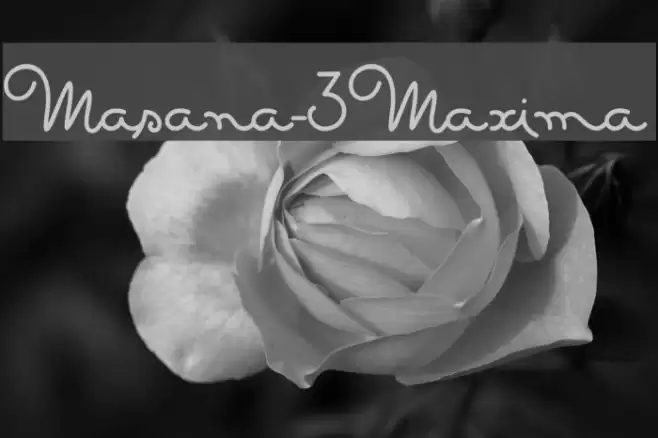 Masana-3Maxima Font examples