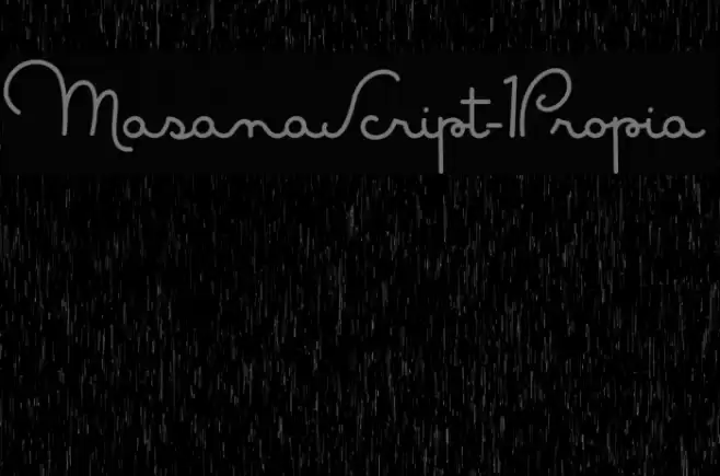 MasanaScript-1Propia Font examples