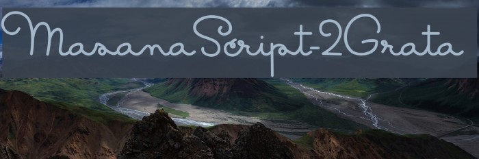 MasanaScript-2Grata Font examples