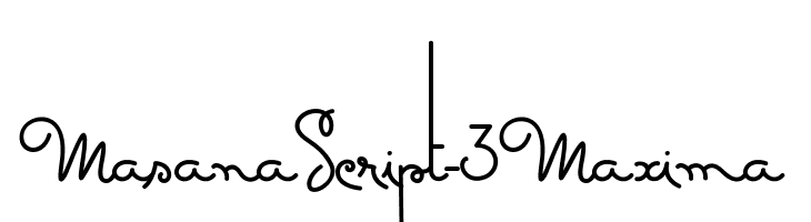 MasanaScript-3Maxima Font
