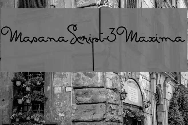 MasanaScript-3Maxima Font examples