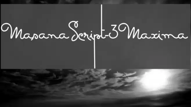 MasanaScript-3Maxima Font examples
