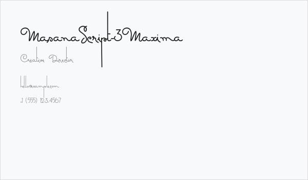 MasanaScript-3Maxima Business Card