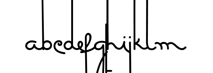 MasanaScript-3Maxima Font LOWERCASE