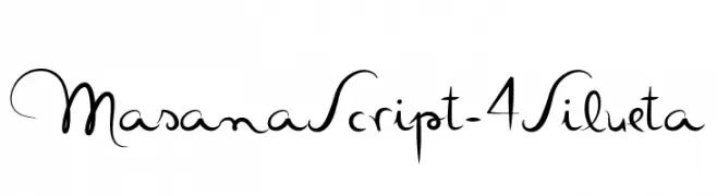 MasanaScript-4Silueta  Free Fonts Download