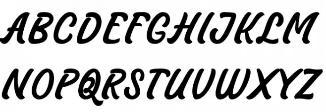 Masbro Font UPPERCASE