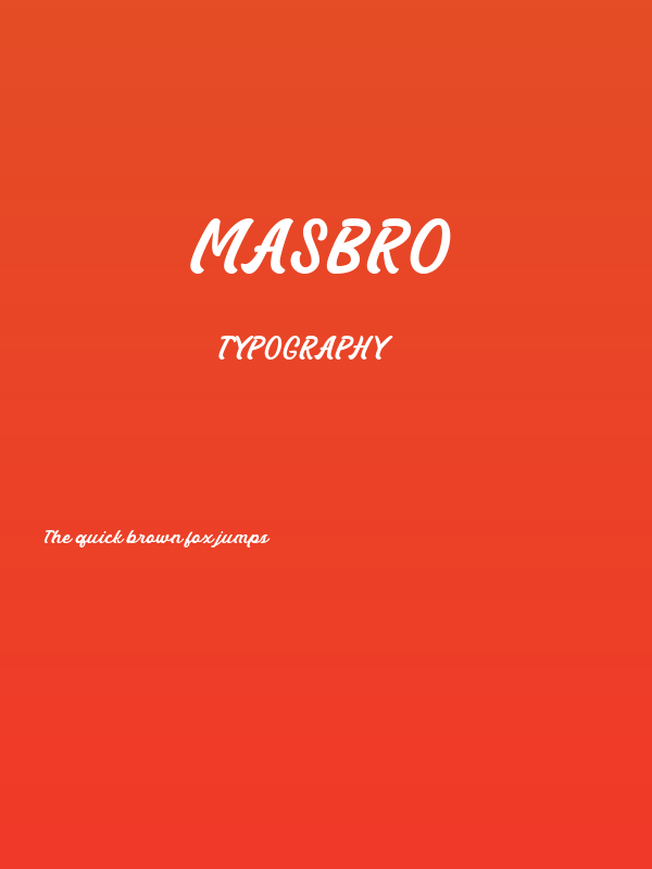 Masbro Poster