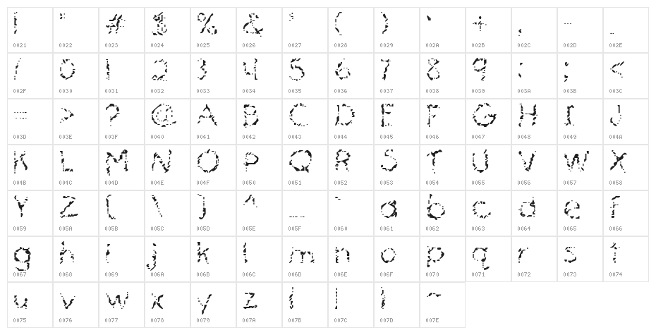 Mascara Mistake Character Map