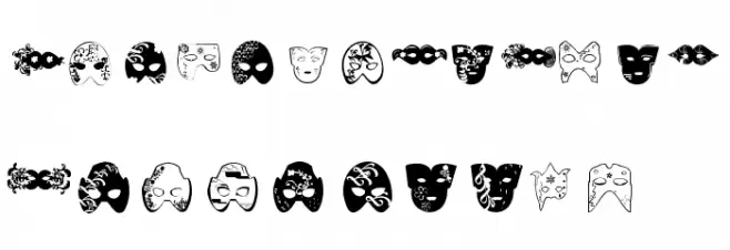 Mascaras de Veneza 字体 大写
