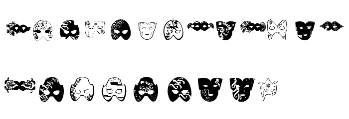 Mascaras de Veneza Font LOWERCASE