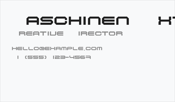 Maschinen Extended Business Card