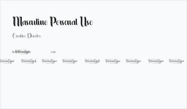 Masculine Personal Use Business Card