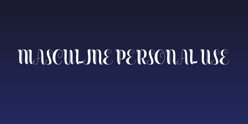 Masculine Personal Use Social Header
