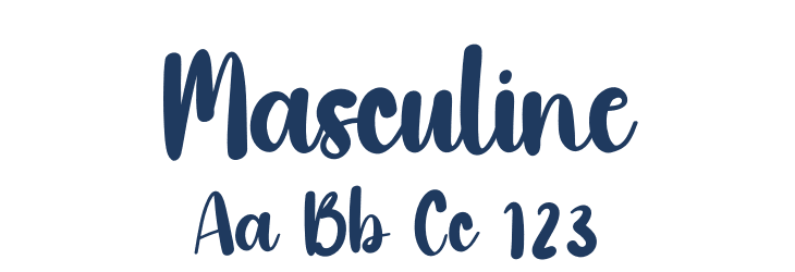 Masculine Font Preview
