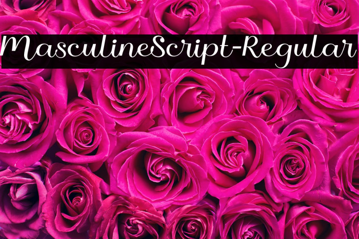 MasculineScript-Regular Example 1