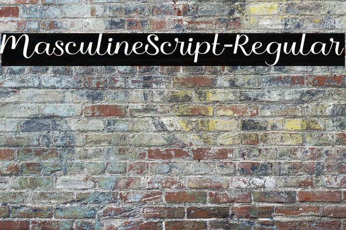 MasculineScript-Regular Example 2