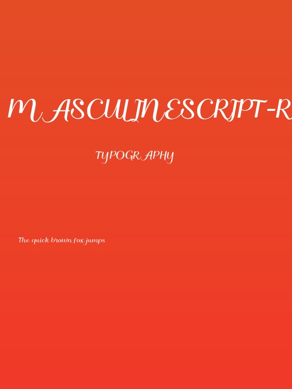 MasculineScript-Regular Poster