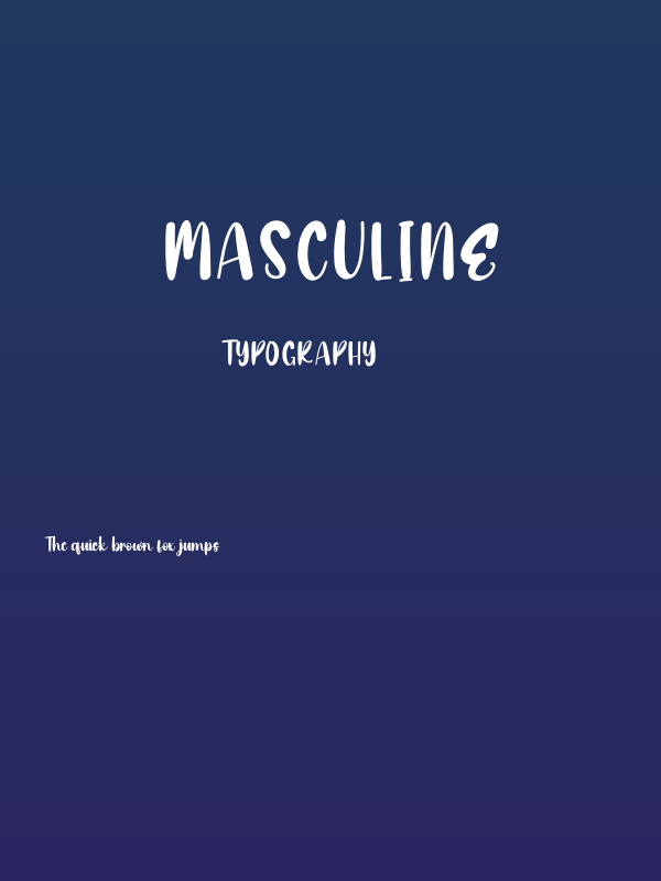 Masculine Poster