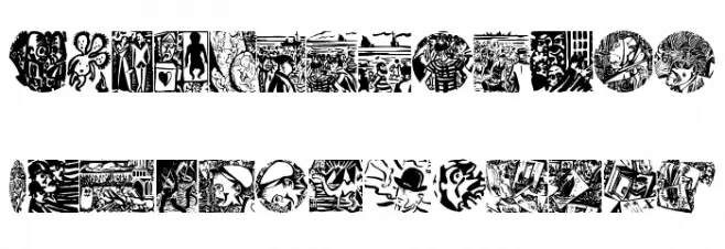 MasereelThree Font Litere mari