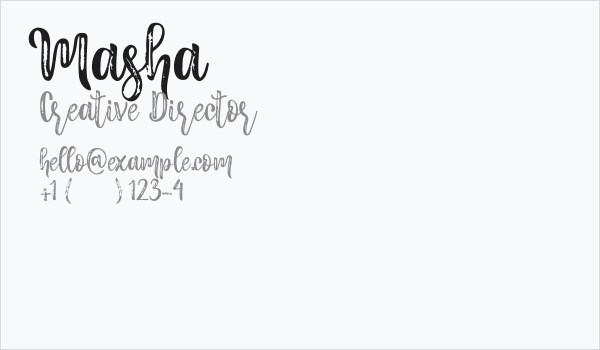 Masha Business Card