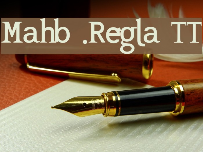 Mashburn .Regular TT Font examples