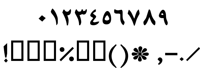 Mashhad Bold Font OTHER CHARS