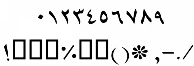 Mashhad Italic Font OTHER CHARS