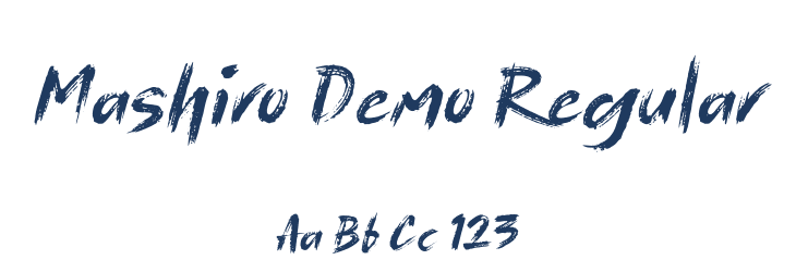 Mashiro Demo Regular Font Preview