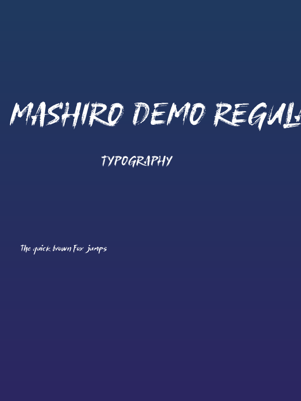 Mashiro Demo Regular Poster