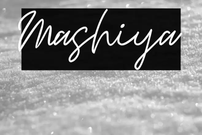 Mashiya Font examples