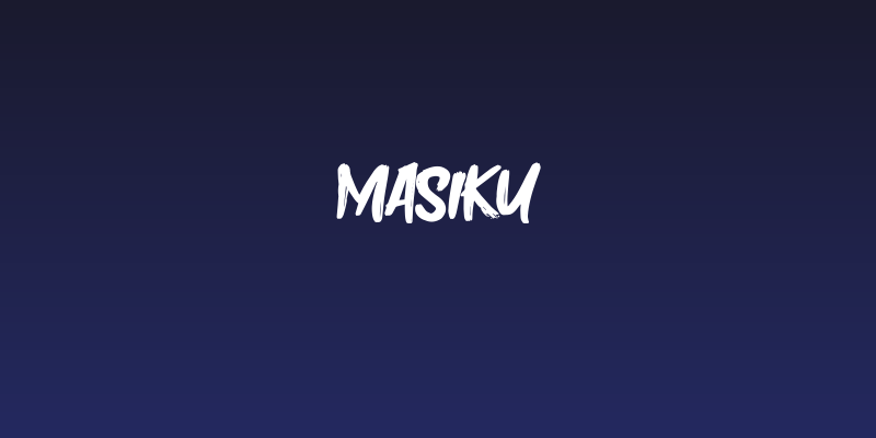 Masiku Social Header