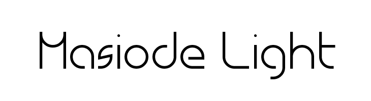 Masiode Light  Frei Schriftart Herunterladen