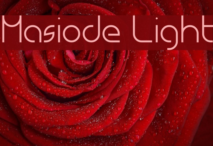 Masiode Light Font examples