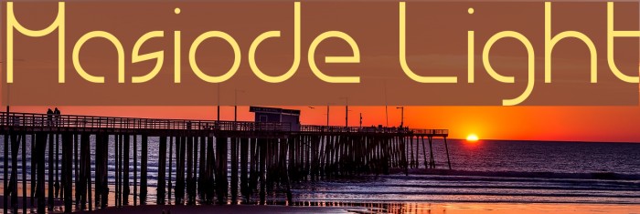 Masiode Light Font examples