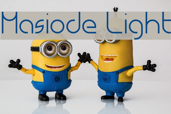 Masiode Light Font examples