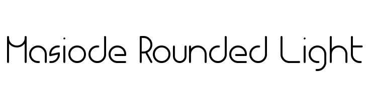 Masiode Rounded Light  les polices de caractères gratuit tlcharger