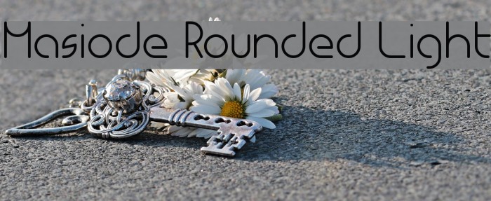 Masiode Rounded Light Font examples