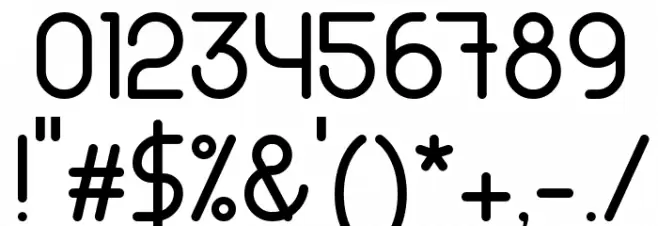 Masiode Rounded Font OTHER CHARS