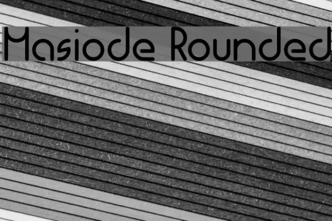 Masiode Rounded Font examples