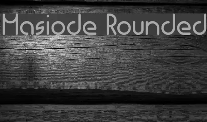 Masiode Rounded Font examples