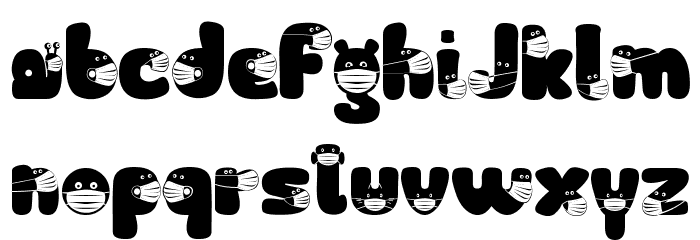 Mask to School Font LOWERCASE
