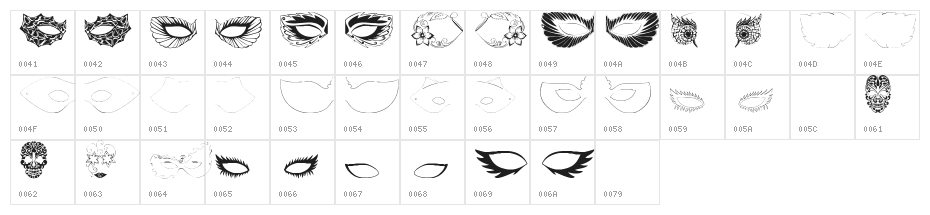 MaskbyEBO Character Map