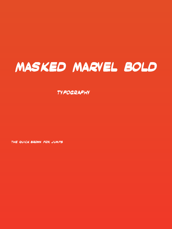 Masked Marvel Bold Poster