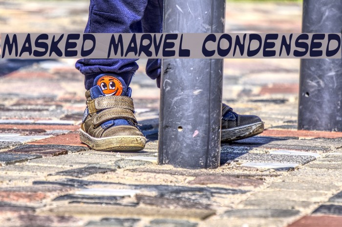 Masked Marvel Condensed Font examples