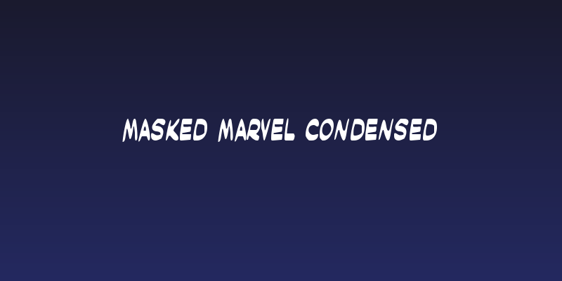 Masked Marvel Condensed Social Header