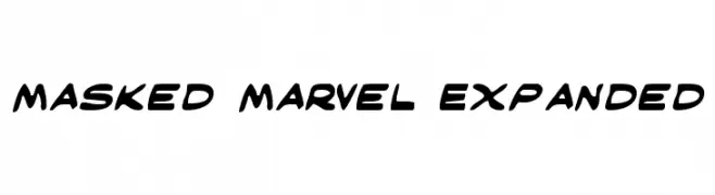 Masked Marvel Expanded  Frei Schriftart Herunterladen