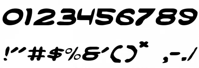 Masked Marvel Expanded Font OTHER CHARS